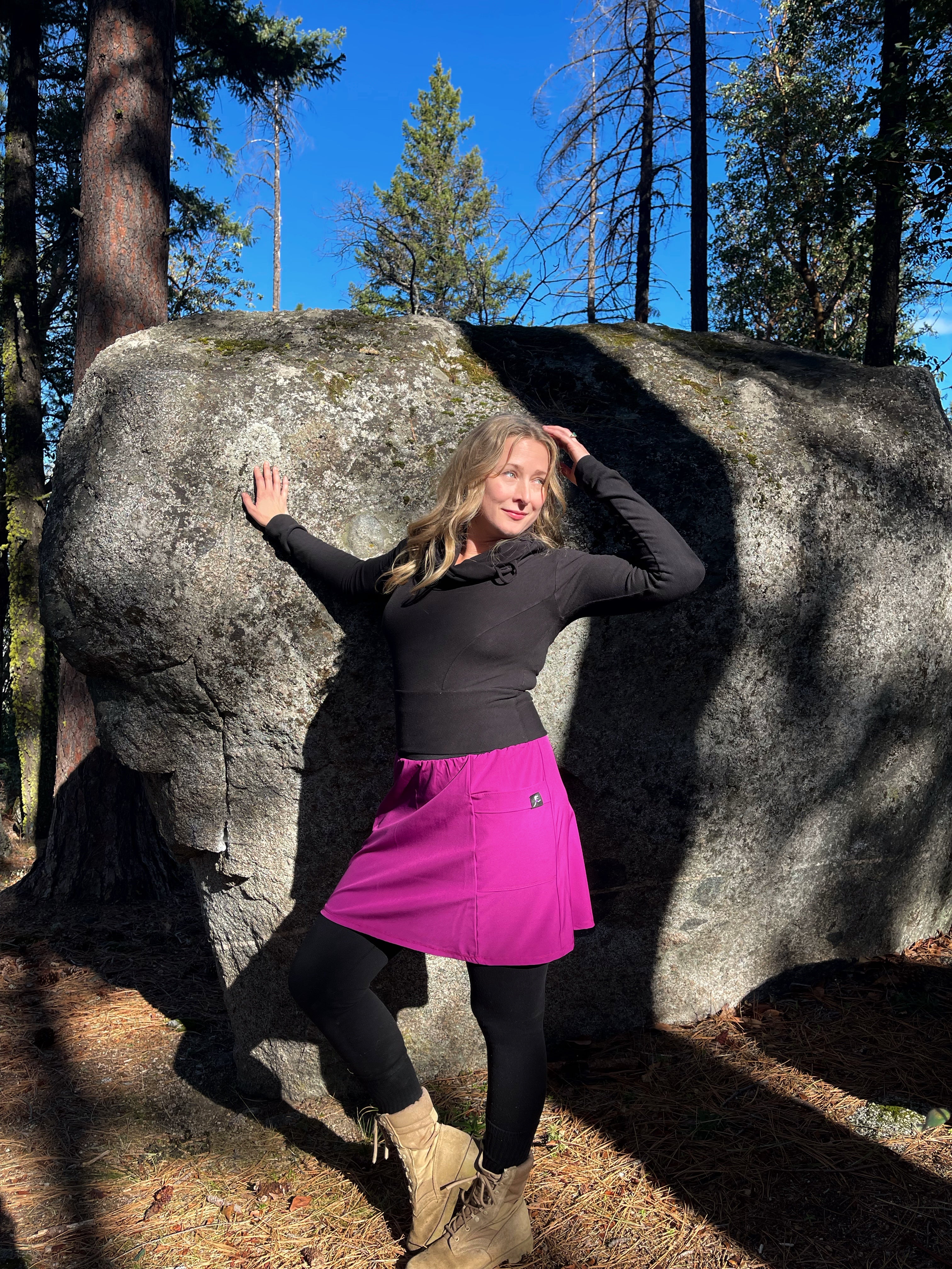 Adventure Skirt – Hiking, Travel & Everyday Wear – Purple Rain