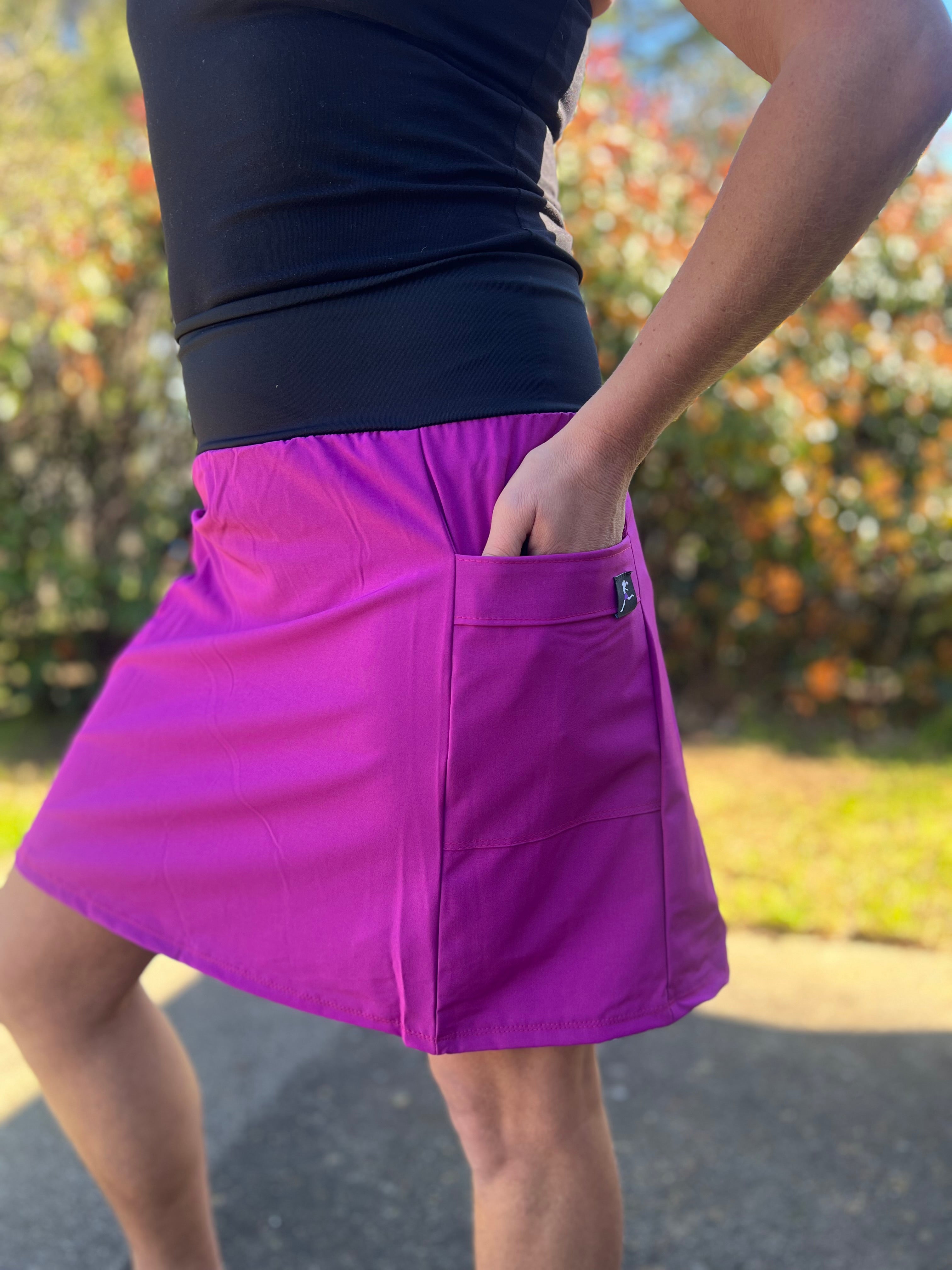 Adventure Skirt – Hiking, Travel & Everyday Wear – Purple Rain
