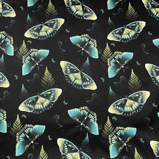 Butterfly pattern on a black background
