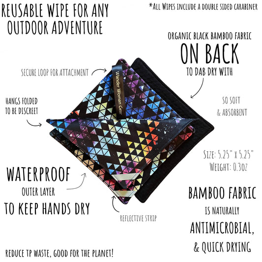 Wee Wipe in prism pattern showing features text